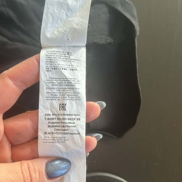 Philipp Plein black hot pink skull t shirt - Picture 5 of 5